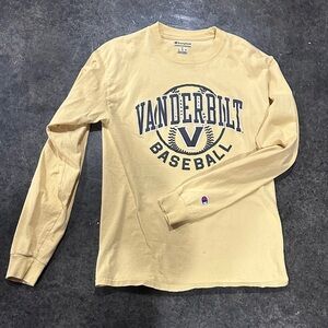 Champion Vanderbilt Baseball Long Sleeve Tee - Cream